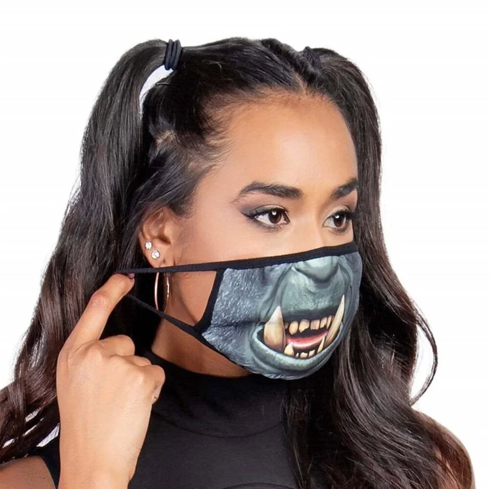 Monster Orc Face Mask One Size Adult/Teen Halloween Cosplay Roleplay DIY Item